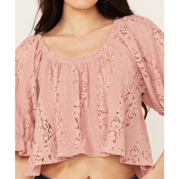 Free People Stacey Lace Crop Top - Picture 4 of 8